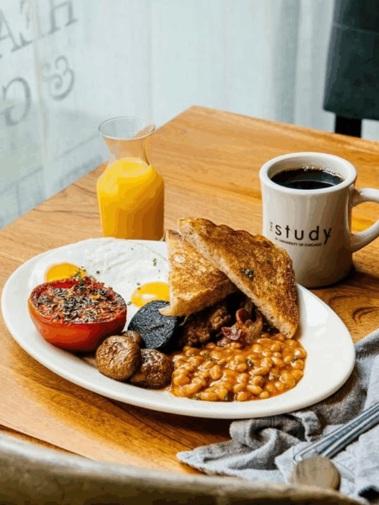 The English Breakfast sets the tone if you're starting your day here, a full plate built to carry you through a long morning.