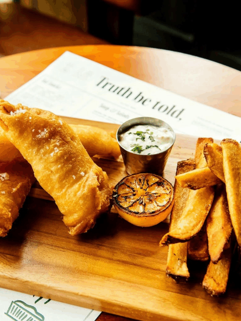 Fish & Chips and Bangers & Mash cover the pub classics, done the way they're supposed to be done, nothing dressed up past recognition.
